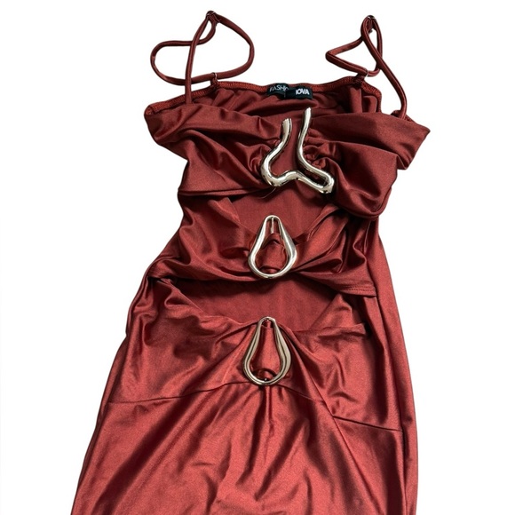 Fashion Nova Burnt Orange Mini Dress - XS 🧡 - Picture 3 of 4